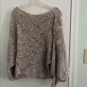 HYFVE Off-the-Shoulder Multicolor Sweater